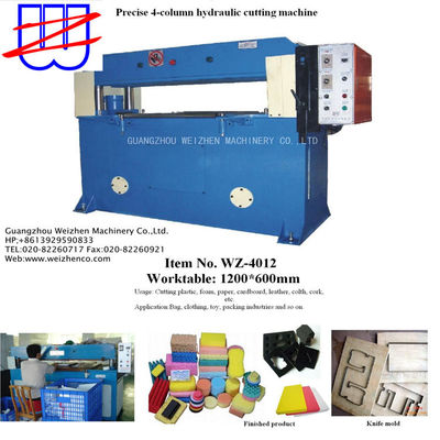 Machine de découpe sous pression pour EPE EVA mousse carton caoutchouc cuir matériaux quatre colonnes