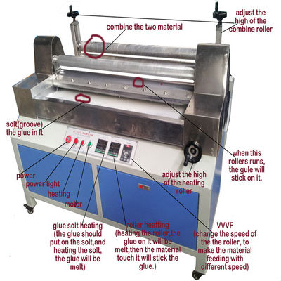 1100 mm machine de laminage et de pressage de colle à fusion chaude pour cuir éponge EPE EVA idéal